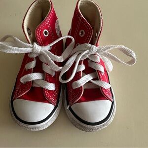Converse Kids Red High-Top Sneakers